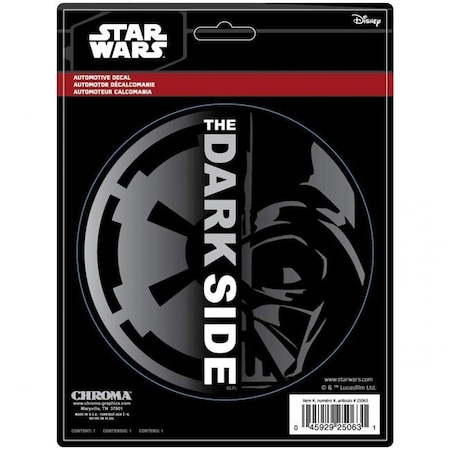 Star Wars Star Wars 797213 Star Wars Dark Side Darth Vader Car Emblem Stickers 797213